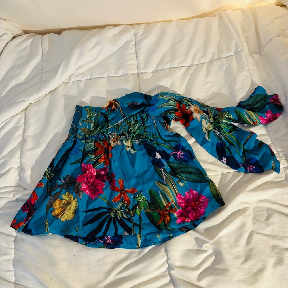 Parker Tropical Floral A-Line Skirt